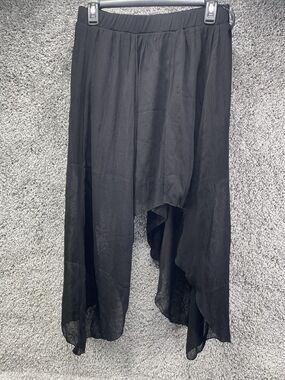 Women's Royal Love Black Hi Low Mini Layered Skirt Size Large Polyester